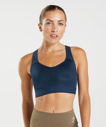 Gymshark Lätta High Support Sport Bh Dam Marinblå | SE 2877ILH